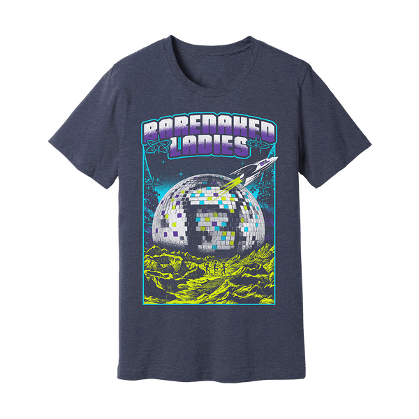 COSMIC DISCO HEATHER NAVY TEE