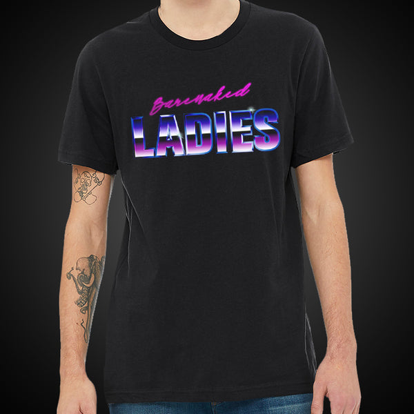 PURPLE EIGHTIES LOGO BLACK T-SHIRT