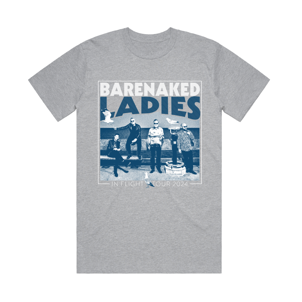 In Flight 2024 Grey Tee | Clothing | Barenaked Ladies USD